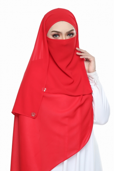 SHAWL HABIBI NIQAB SET - RED